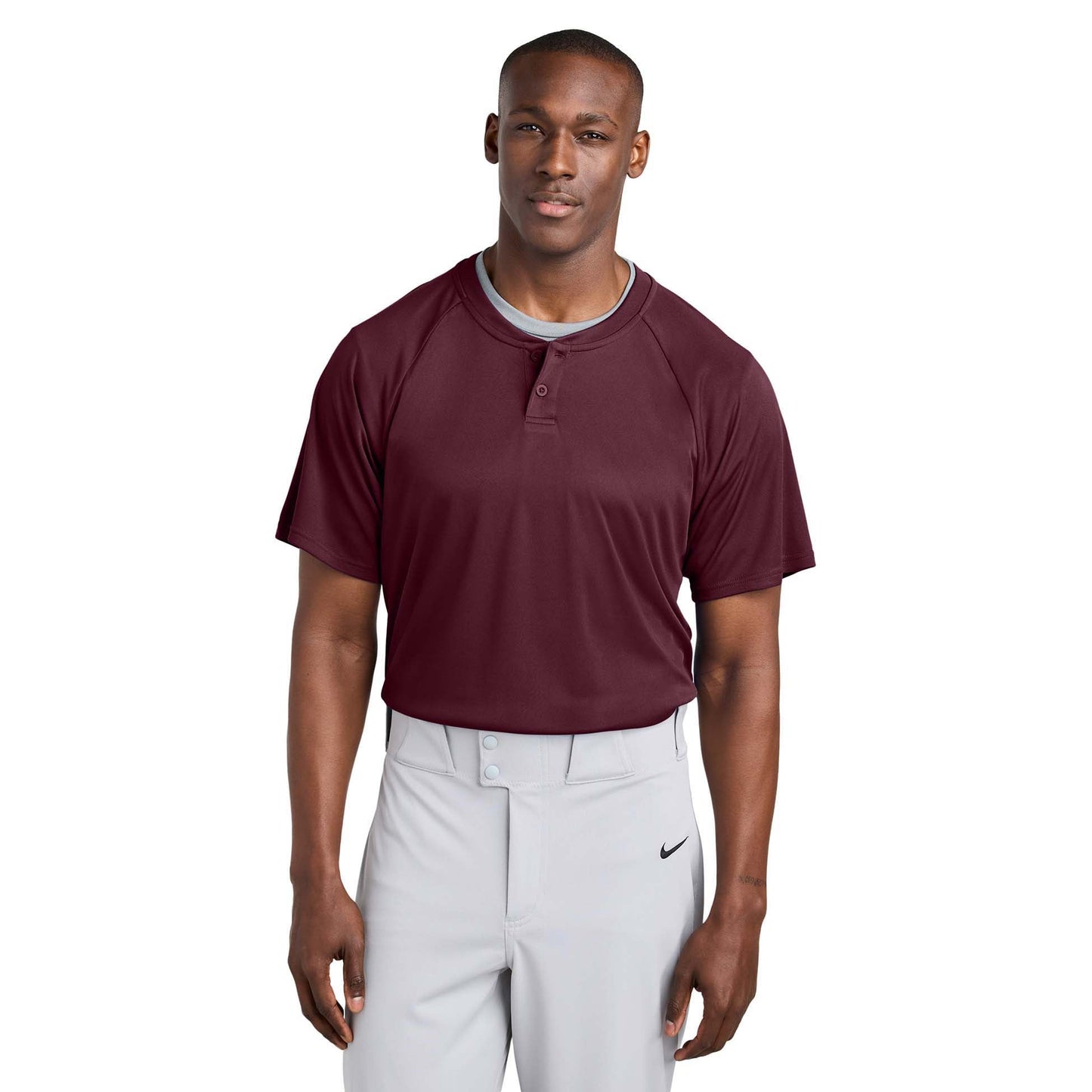 Black Henley Shirt - Sport-Tek - Soft Polyester