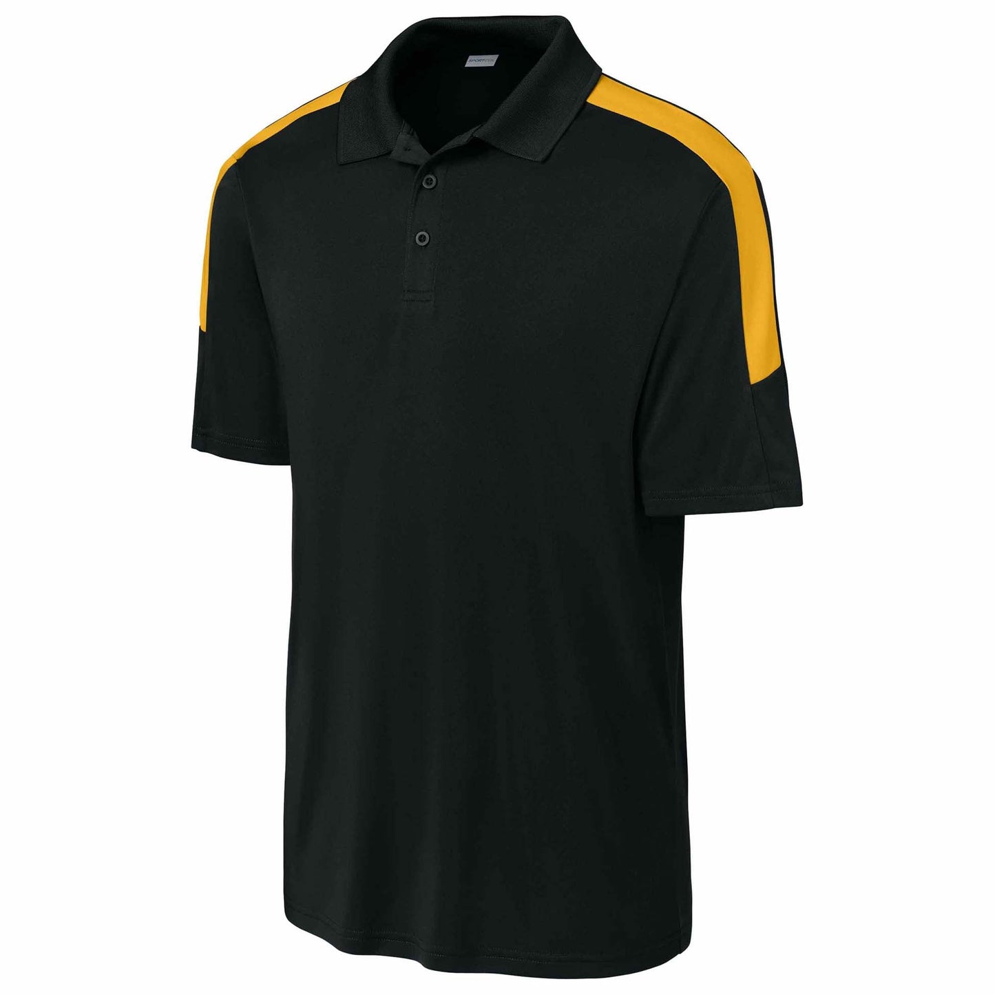 Black/Gold Polo Shirts - Sport-Tek - Stylish Moisture-Wicking