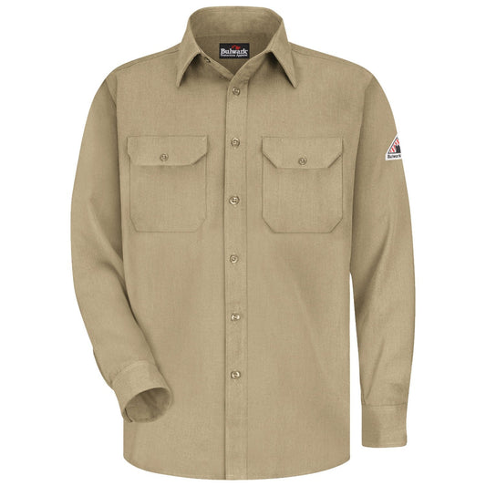 Khaki Lightweight Shirt - Bulwark FR - FR Protection