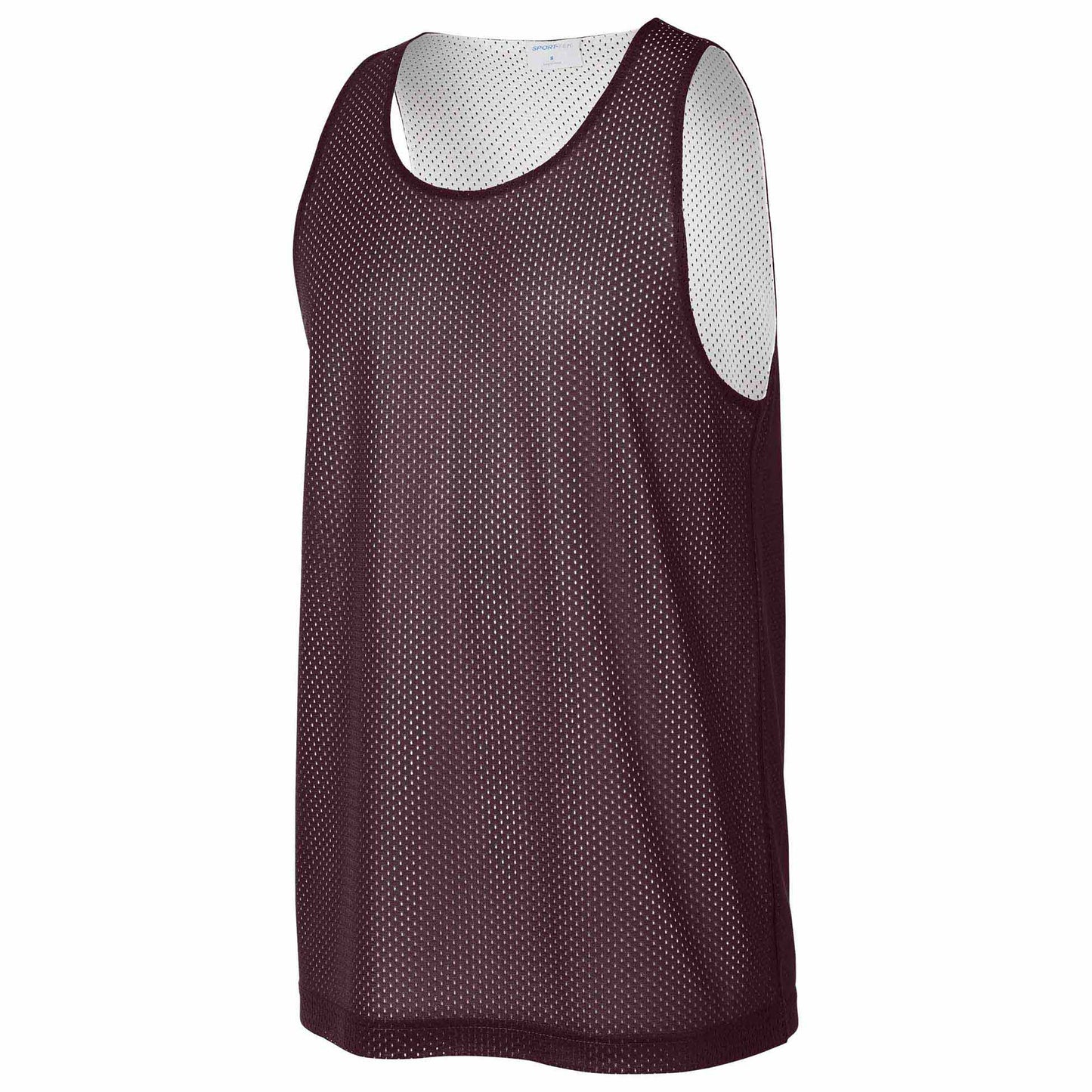 Black/Deep Red Tank Tops - Sport-Tek - Moisture-Wicking