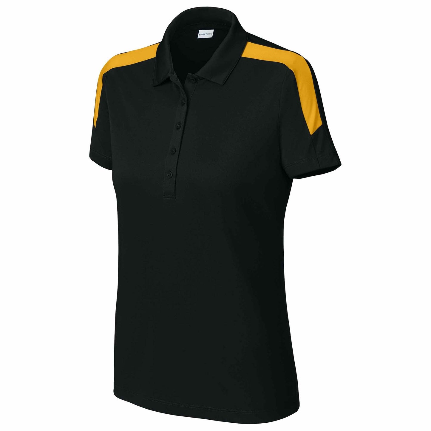 Black/Gold Polo Shirts - Sport-Tek - Moisture Wicking