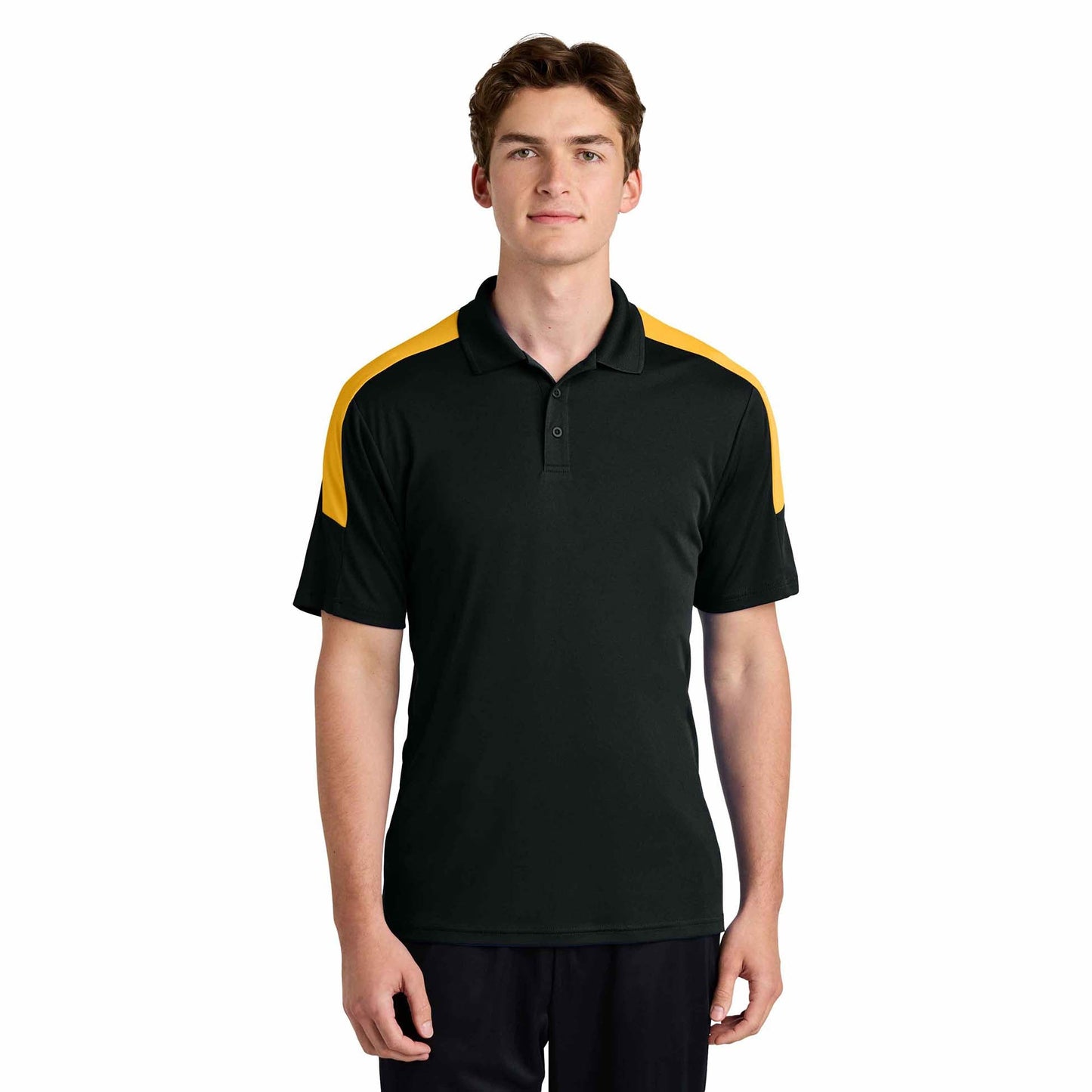 Black/Gold Polo Shirts - Sport-Tek - Stylish Moisture-Wicking