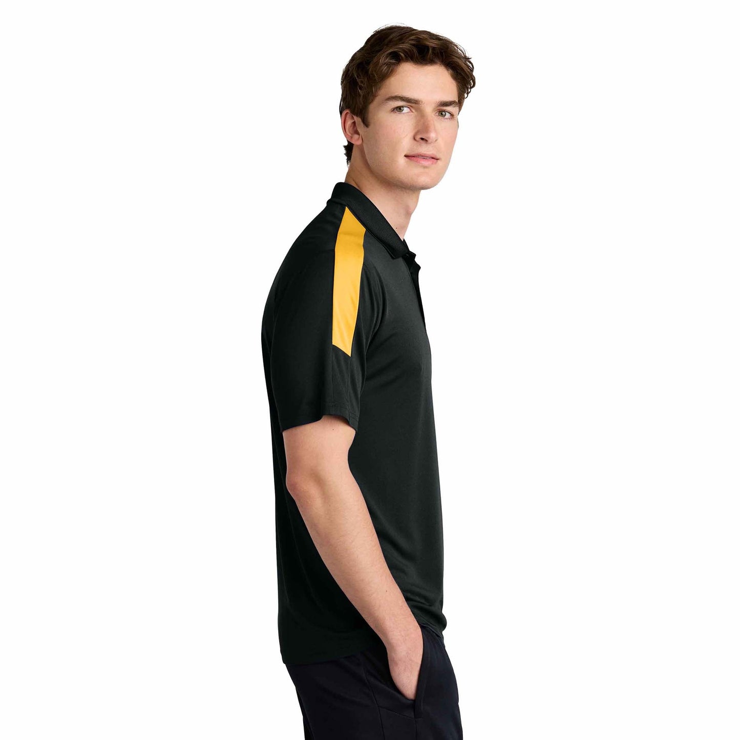 Black/Gold Polo Shirts - Sport-Tek - Stylish Moisture-Wicking