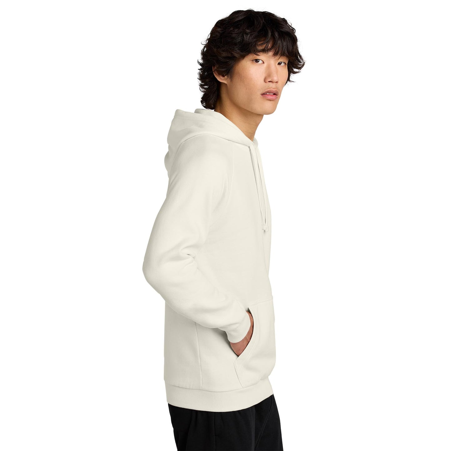 Jet Black Sweatshirt - District - Soft Fleece Fabric