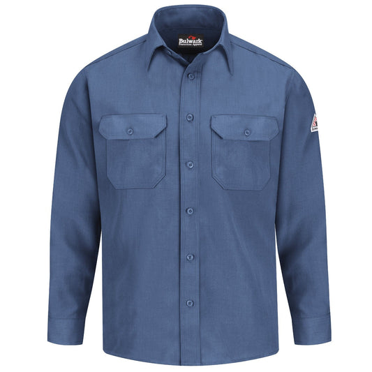 Gulf Blue Button Down Shirt - Bulwark FR - Lightweight Uniform
