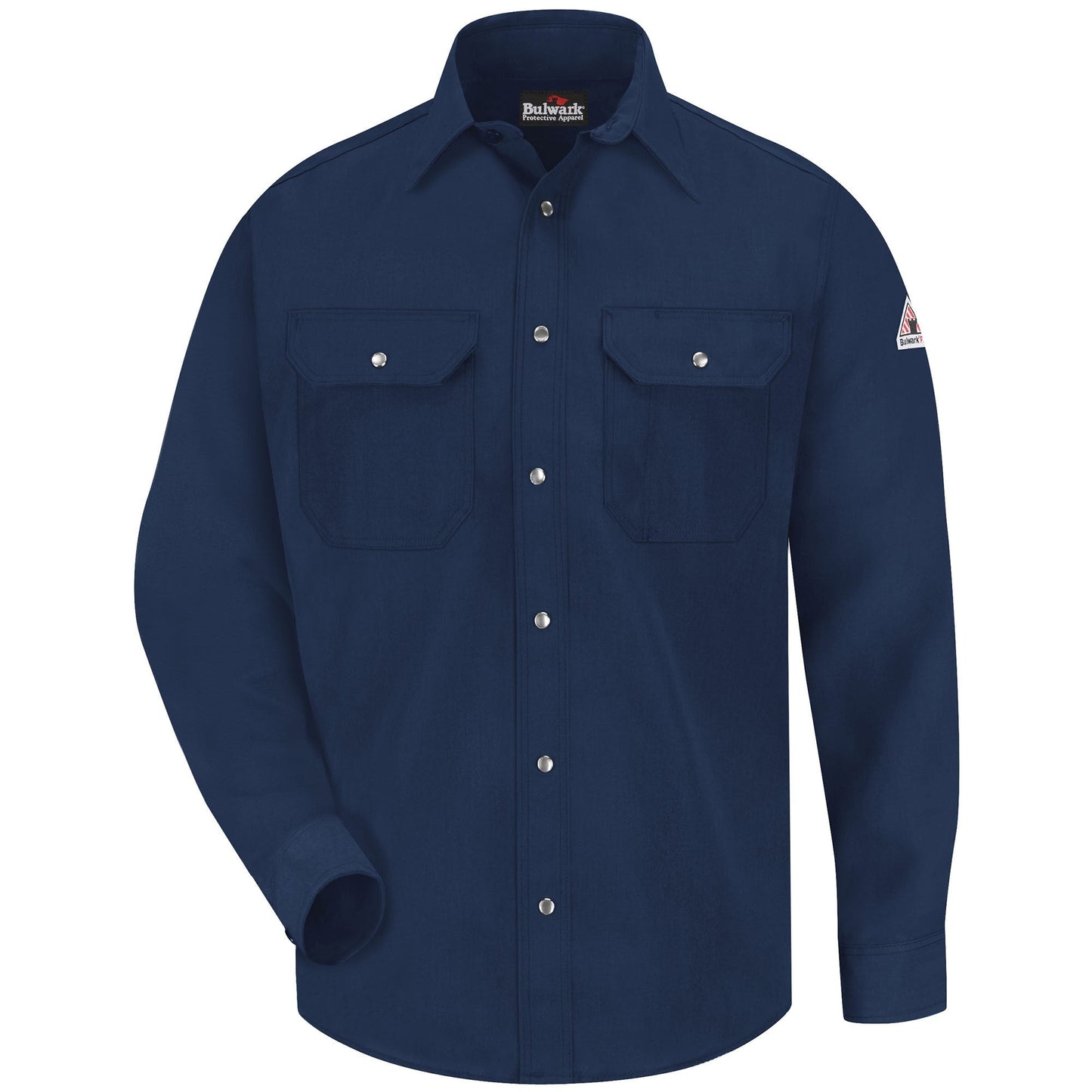 Navy Button Up Shirt - Bulwark FR - Lightweight Nomex
