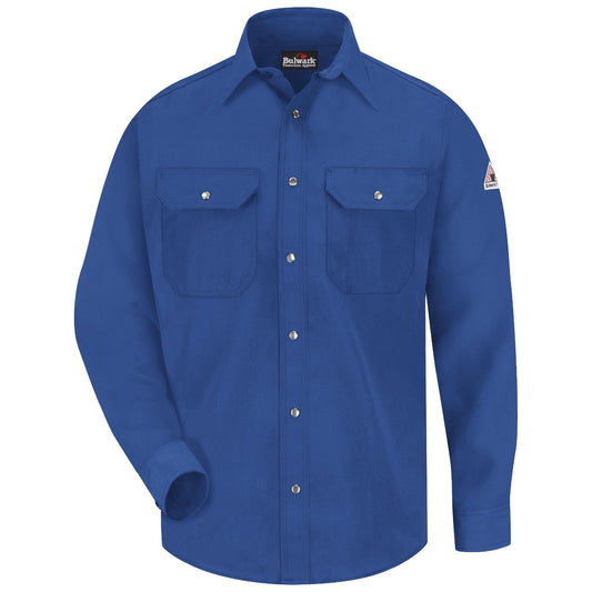 Navy Button Up Shirt - Bulwark FR - Lightweight Nomex