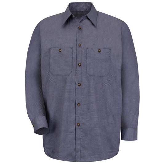Blue Check Button Up Shirt - Red Kap - Moisture-Wicking
