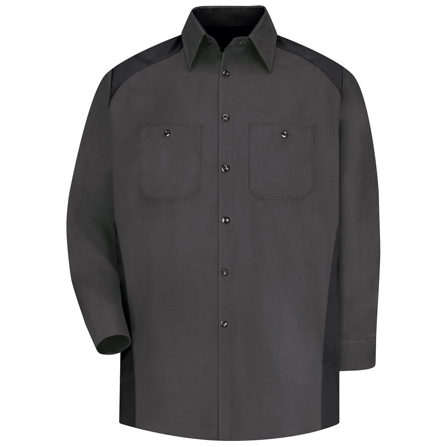 Silver/Black Button Up Shirt - Red Kap - Stain Resistant