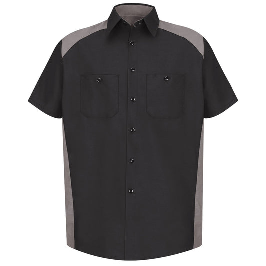 Silver/Black Button Up Shirt - Red Kap - Lightweight Fabric