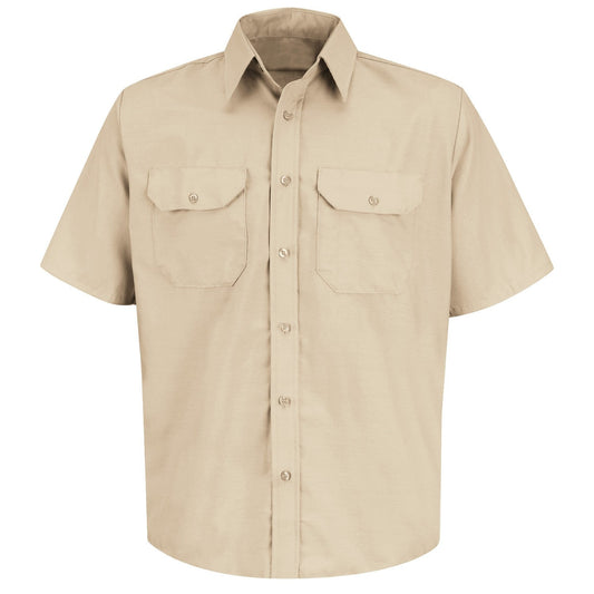 Light Tan Button Up Shirt - Red Kap - Durable Poplin