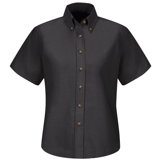 Black Button Up Shirts - Red Kap - Poplin Fabric