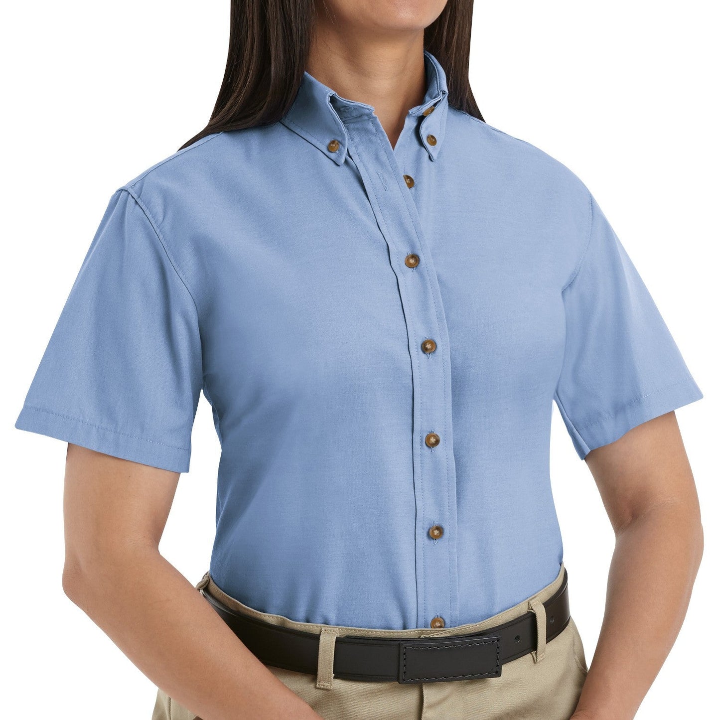 Black Button Up Shirts - Red Kap - Poplin Fabric