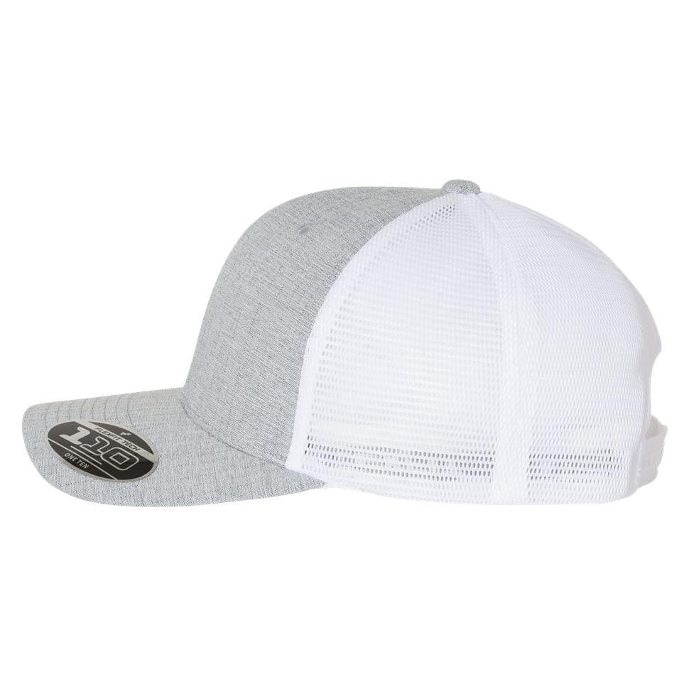 White Ball Caps - FlexFit - Stylish Mesh-Back
