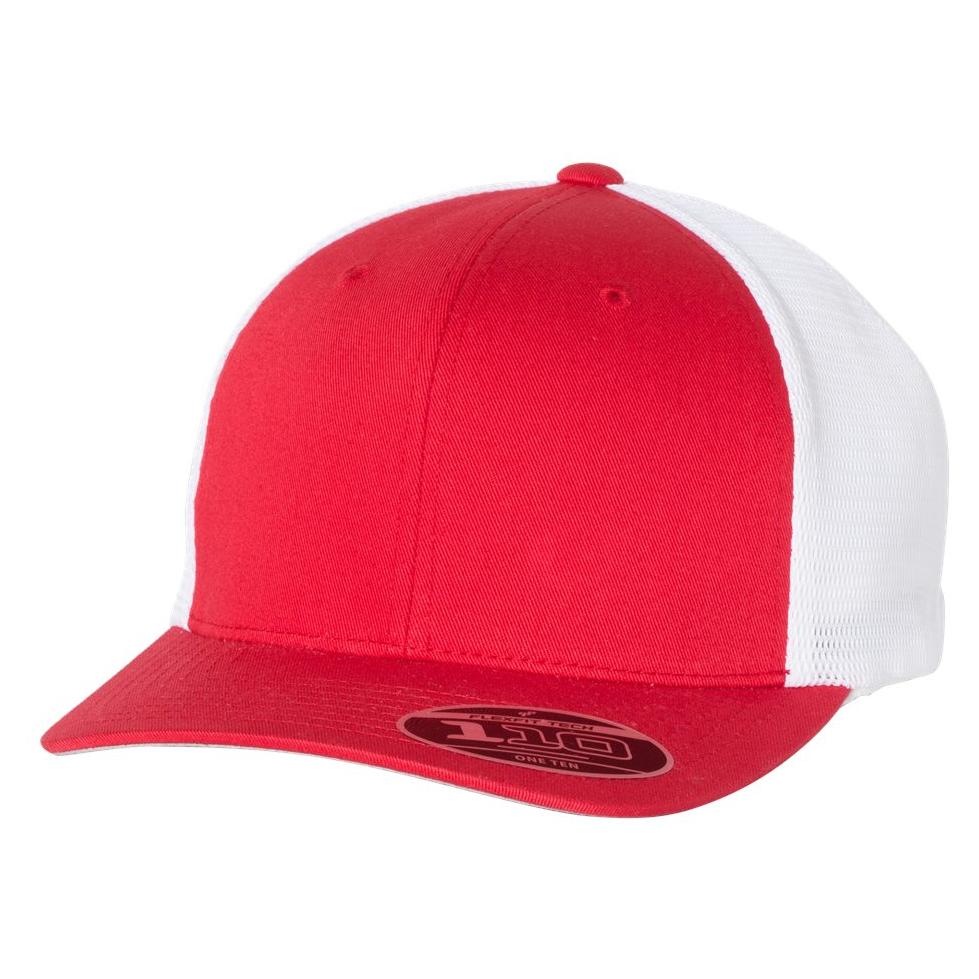 White Ball Caps - FlexFit - Stylish Mesh-Back