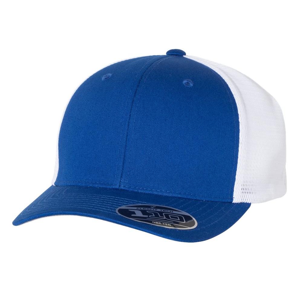White Ball Caps - FlexFit - Stylish Mesh-Back