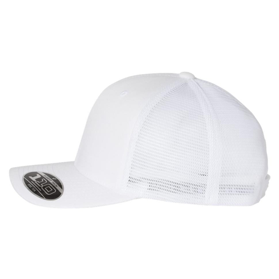 White Ball Caps - FlexFit - Stylish Mesh-Back