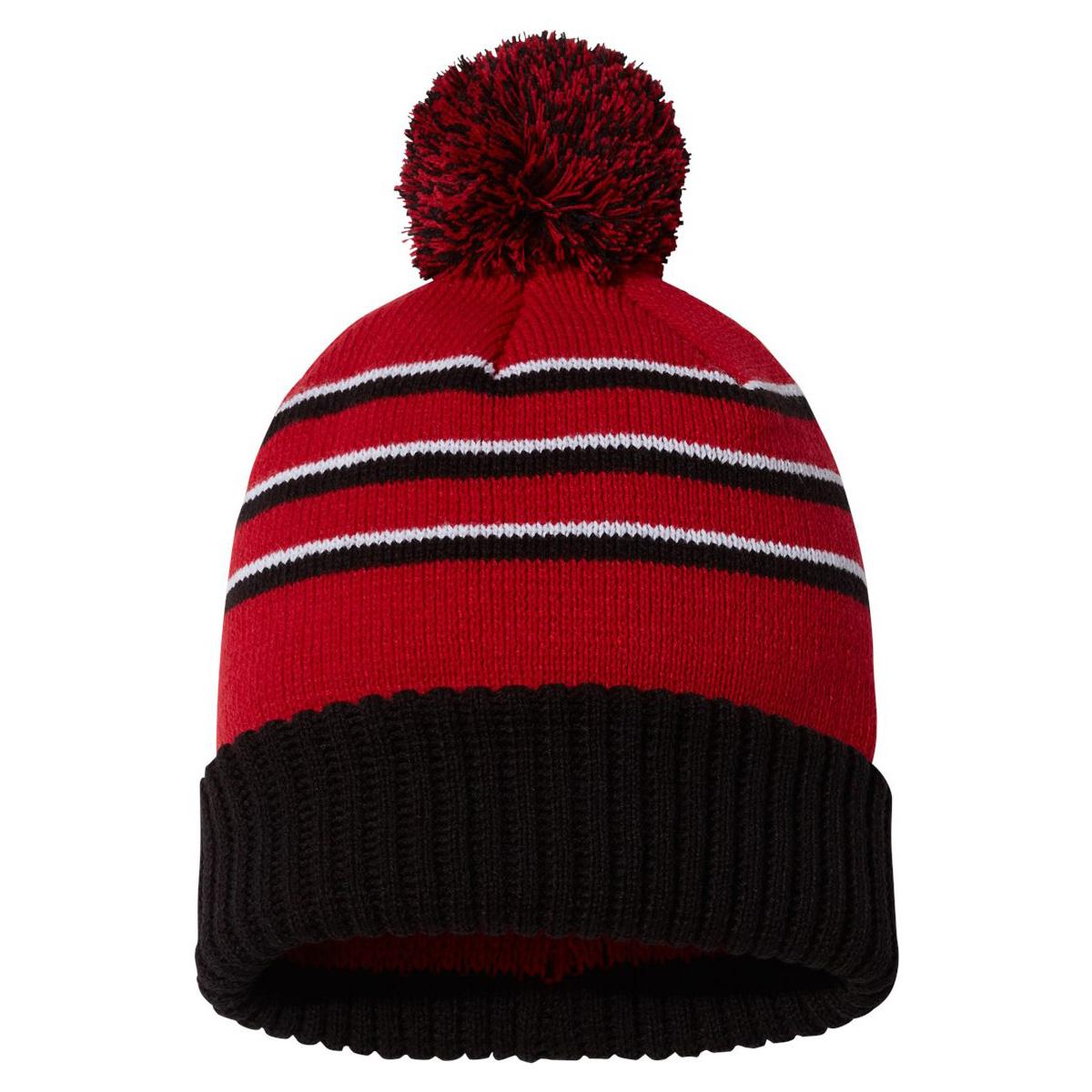 Black/Grey/White Beanies - Richardson - Cozy Pom Cuff