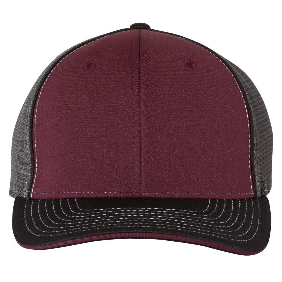 Black/Charcoal Split Ball Cap - Richardson - Sportmesh Design