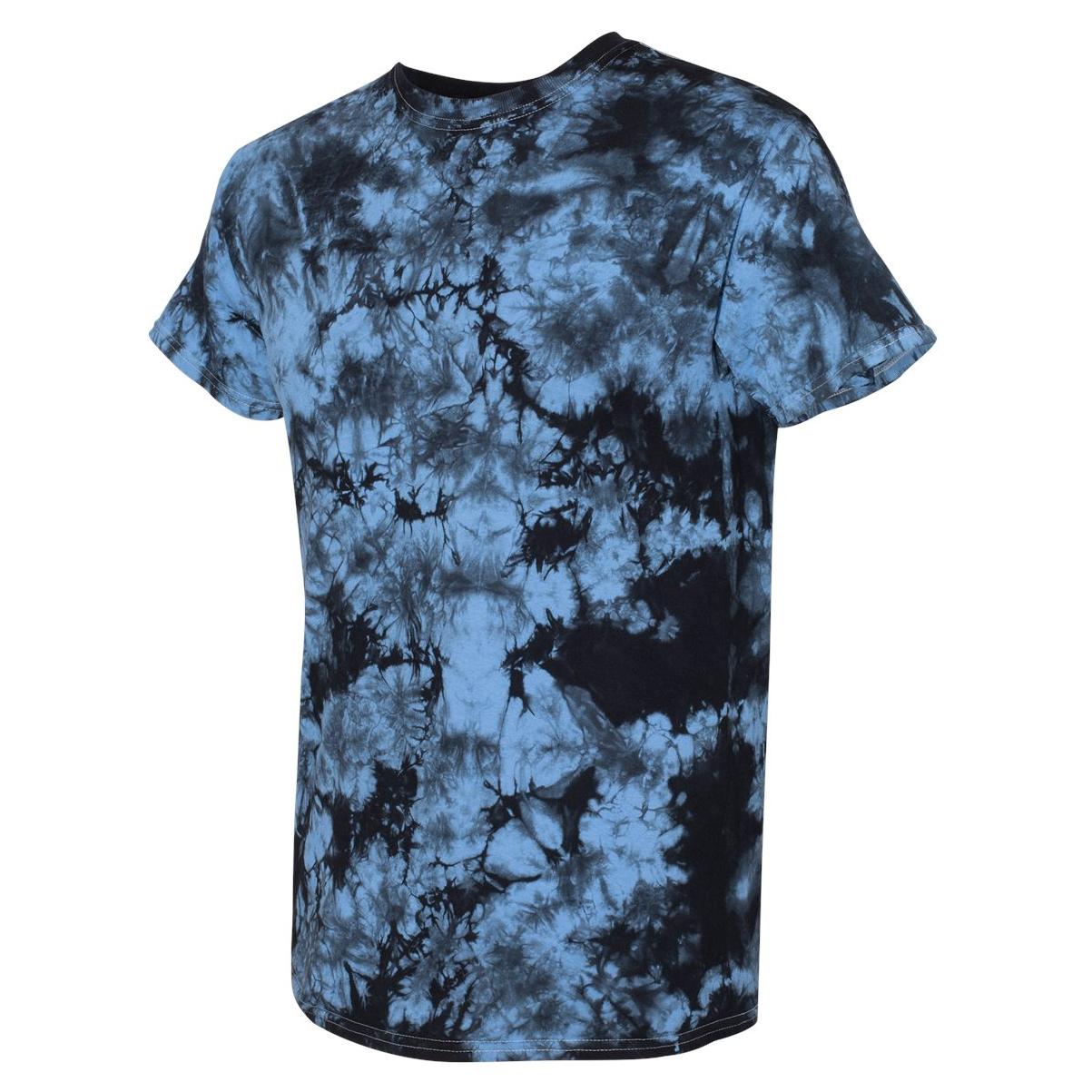 Black/Columbia T-Shirts - Dyenomite - Crystal Tie Dye