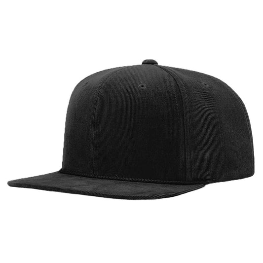 Black Corduroy Cap - Richardson - Adjustable Snapback