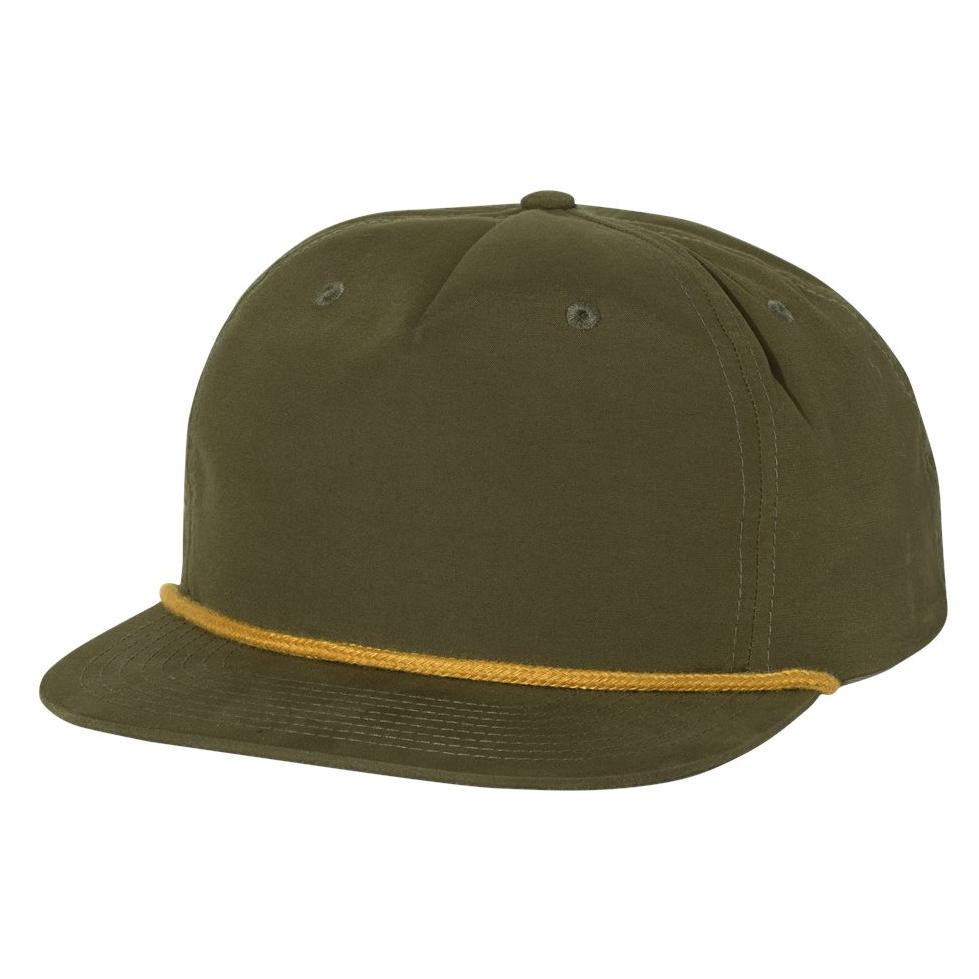 White/Black Flat Brim Hat - Richardson - Stylish Design