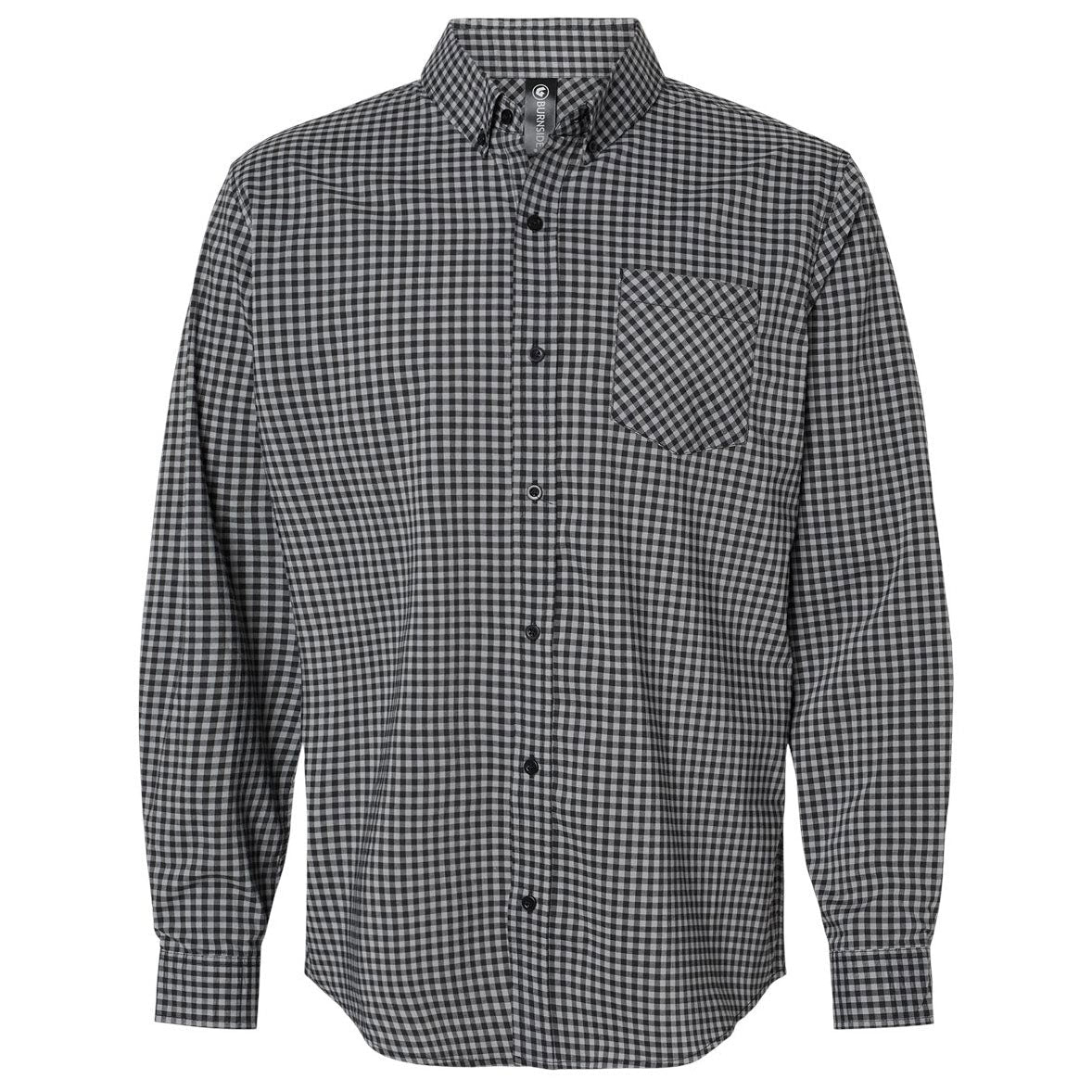 Grey/Black Button Up Shirts - Burnside - Stretch Fabric