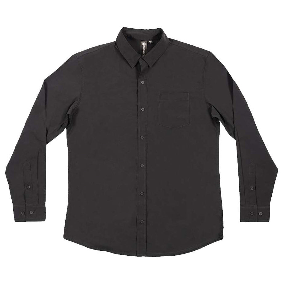 Grey/Black Button Up Shirts - Burnside - Stretch Fabric
