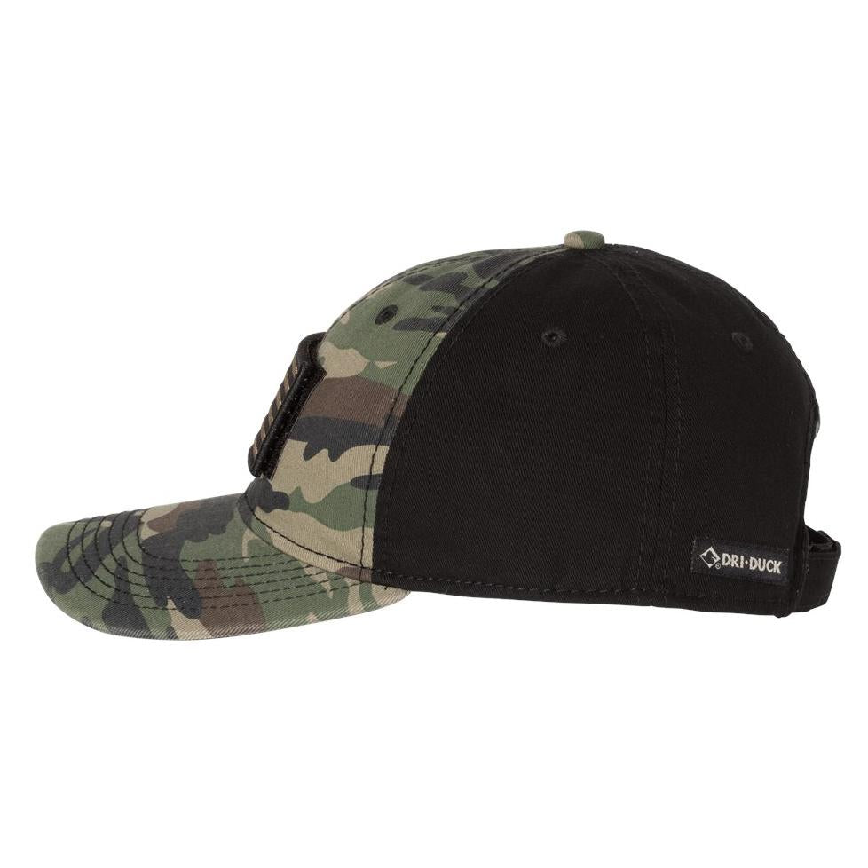 Green Camo Ball Cap - DRI DUCK - Customizable Design