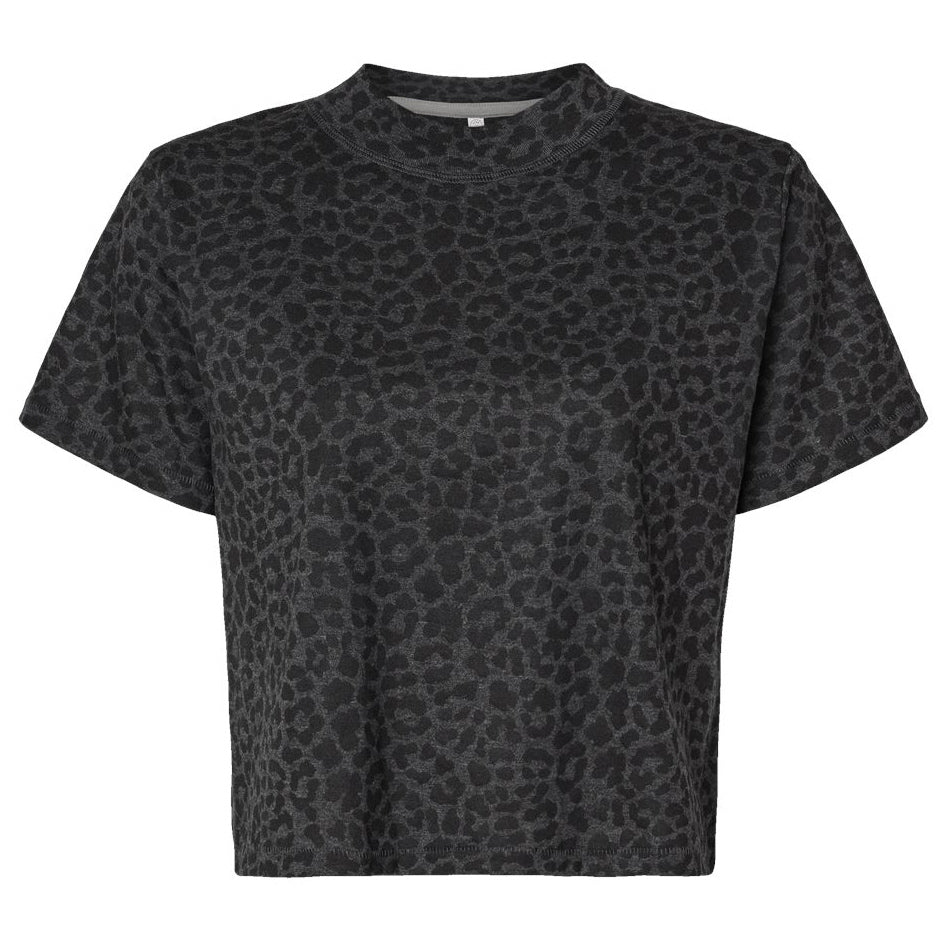 Black Leopard T-Shirt - LAT - Relaxed Fit Jersey
