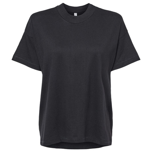 Black T-Shirts - LAT - Stylish Hi-Lo Tee