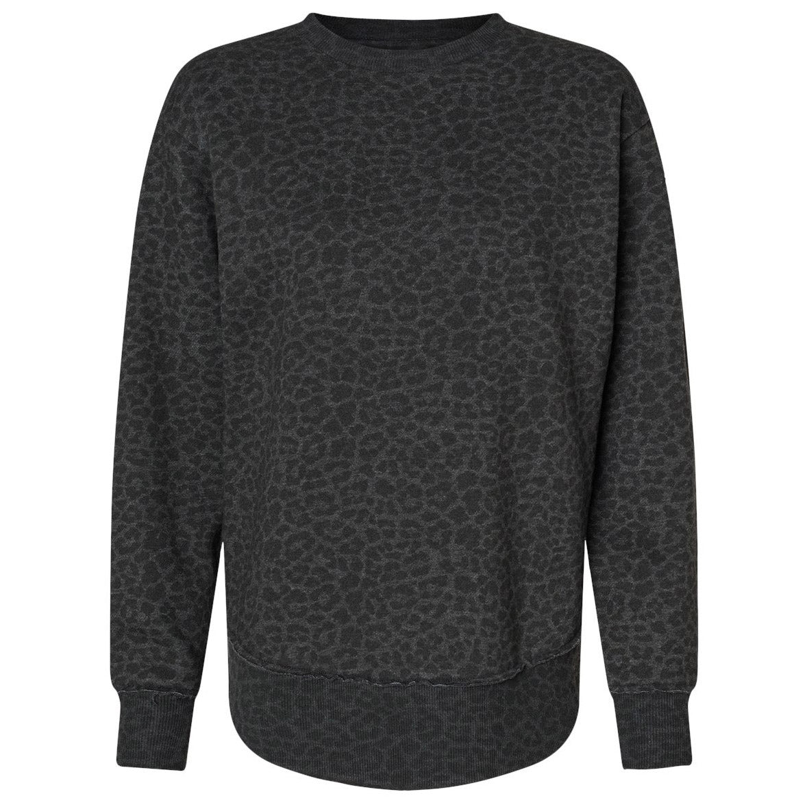 Black Leopard Sweatshirts - LAT - Cozy Fleece