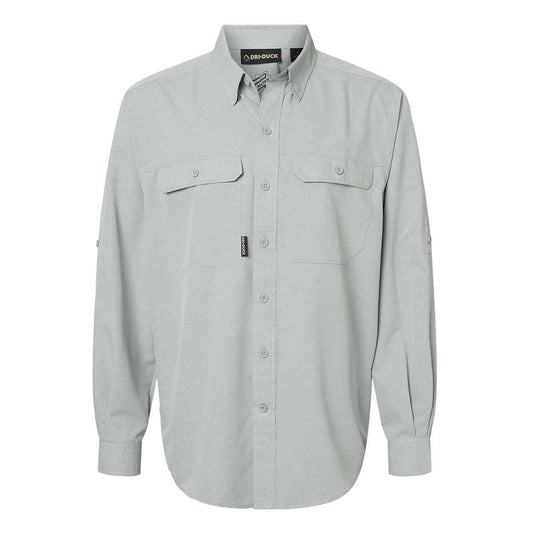 Grey Button Up Shirts - DRI DUCK - Water Resistant