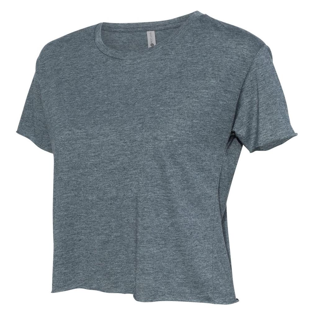 Black Cropped T-Shirt - Next Level - Soft Blend Fabric