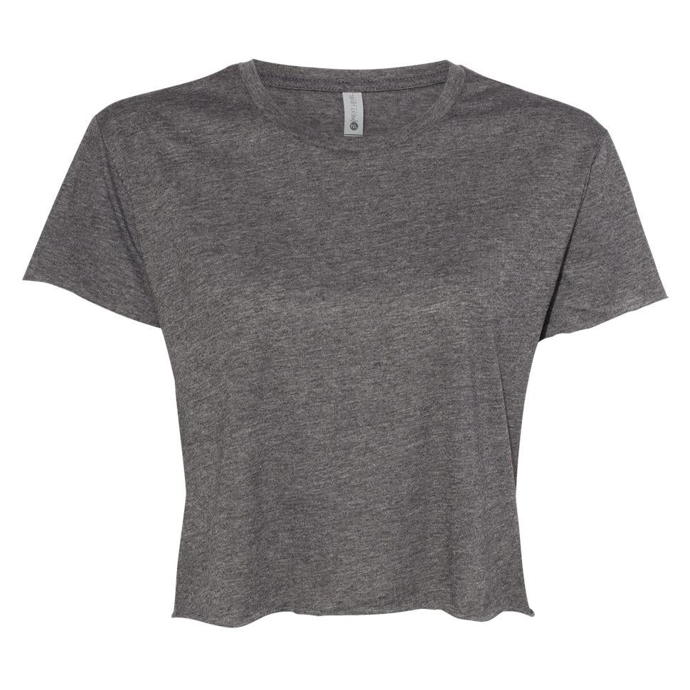 Black Cropped T-Shirt - Next Level - Soft Blend Fabric