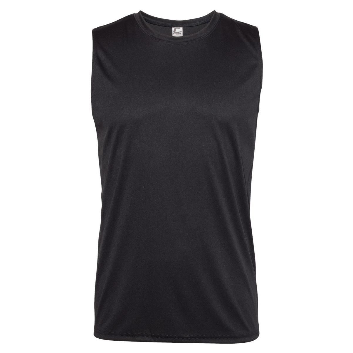 Black Sleeveless T-Shirts - C2 Sport - Moisture Wicking