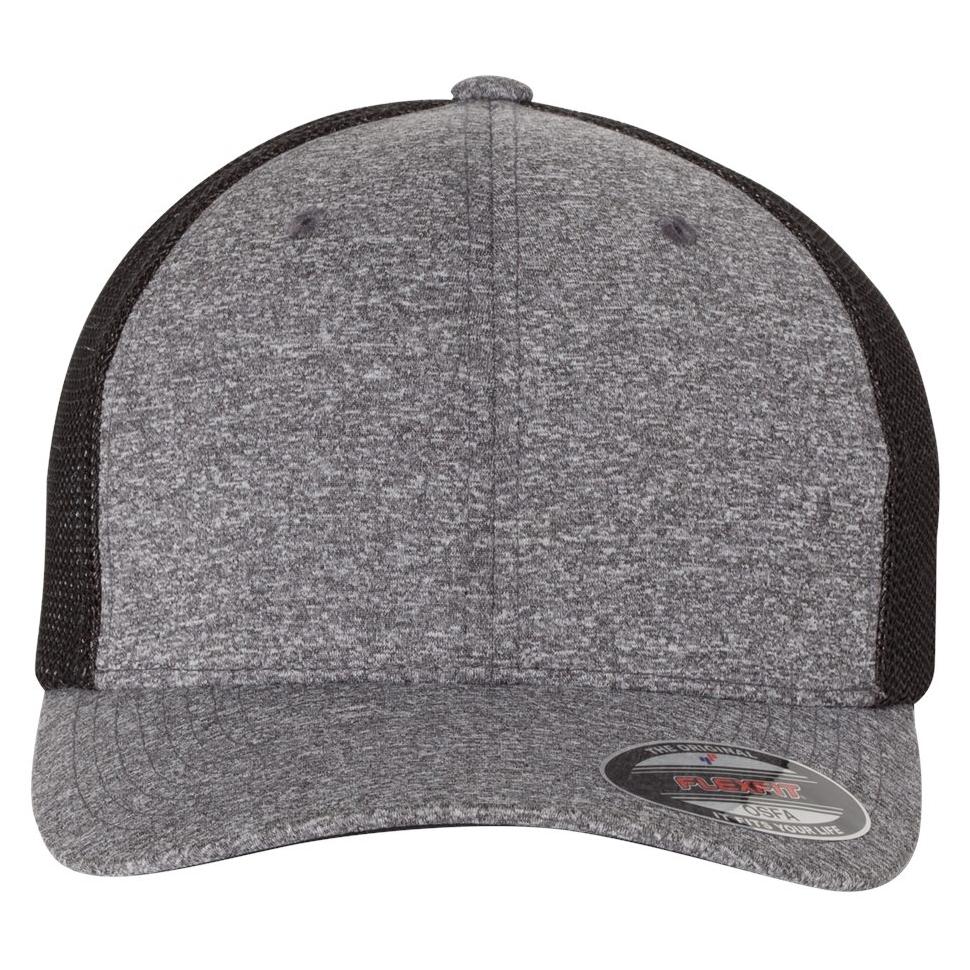 Dark Heather Grey Ball Cap - FlexFit - Comfortable Fit