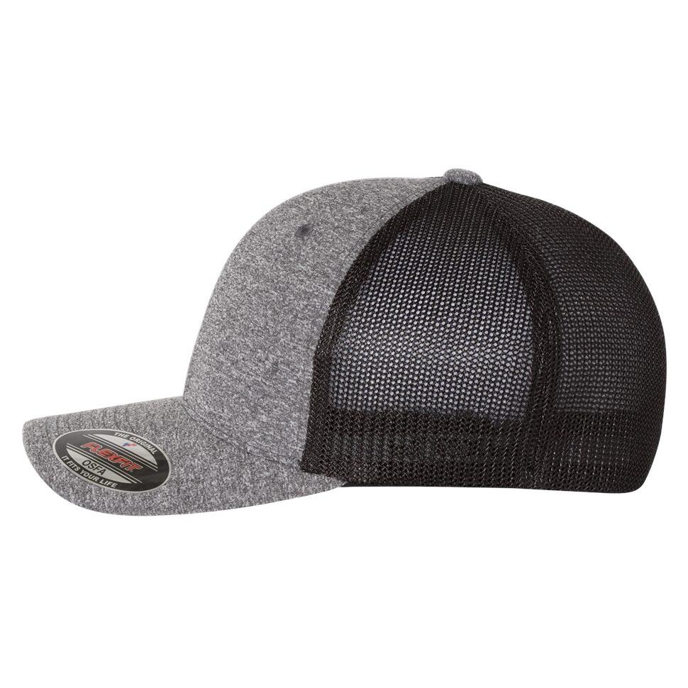 Dark Heather Grey Ball Cap - FlexFit - Comfortable Fit