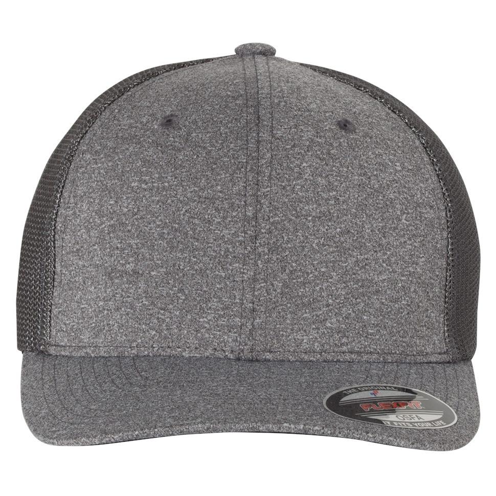 Dark Heather Grey Ball Cap - FlexFit - Comfortable Fit