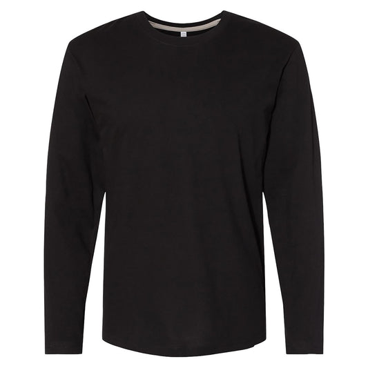 Black T-Shirts - LAT - Fine Jersey Long Sleeve