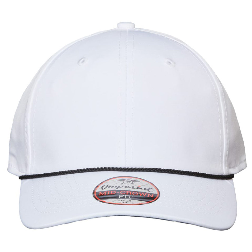 White/Black Ball Cap - Imperial - Performance Fabric