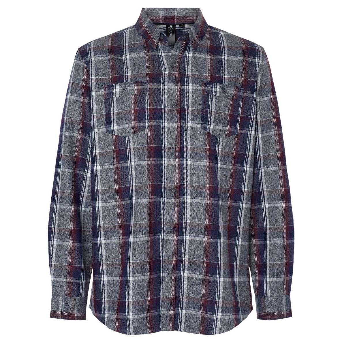 Black/Army Button Up Shirts - Burnside - Flannel Blend