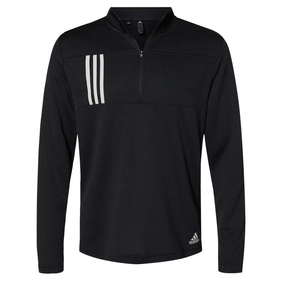 Black/Grey Two Sweatshirts - Adidas - Waffle Knit Design