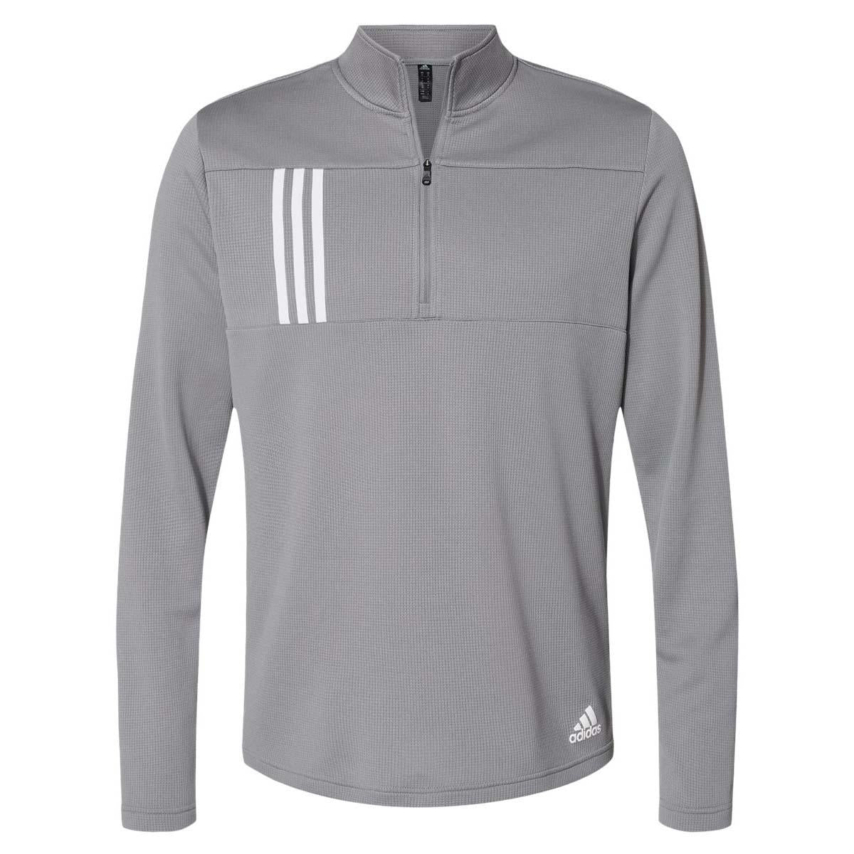 Black/Grey Two Sweatshirts - Adidas - Waffle Knit Design