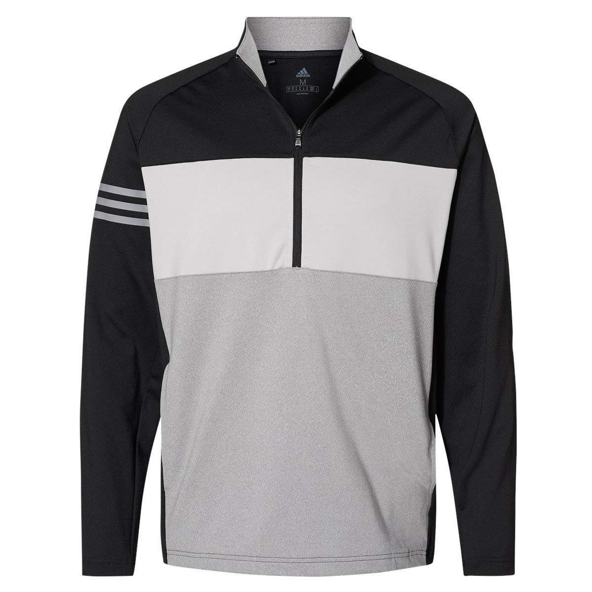 Black/Grey Three Heather Sweatshirt - Adidas - Stylish Zip