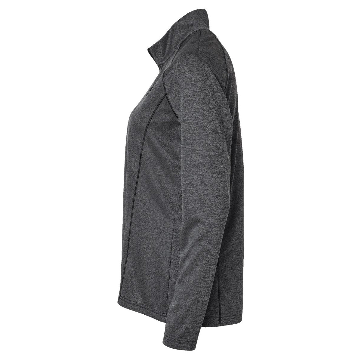 Black Melange Sweatshirt - Adidas - Stylish Zip Up