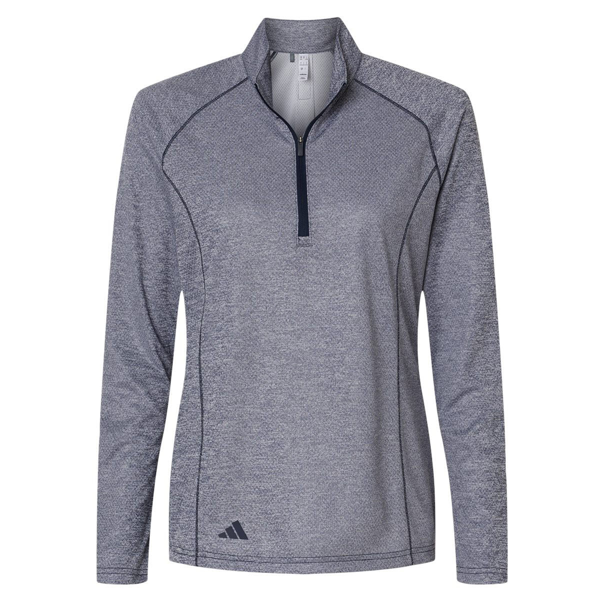 Black Melange Sweatshirt - Adidas - Stylish Zip Up