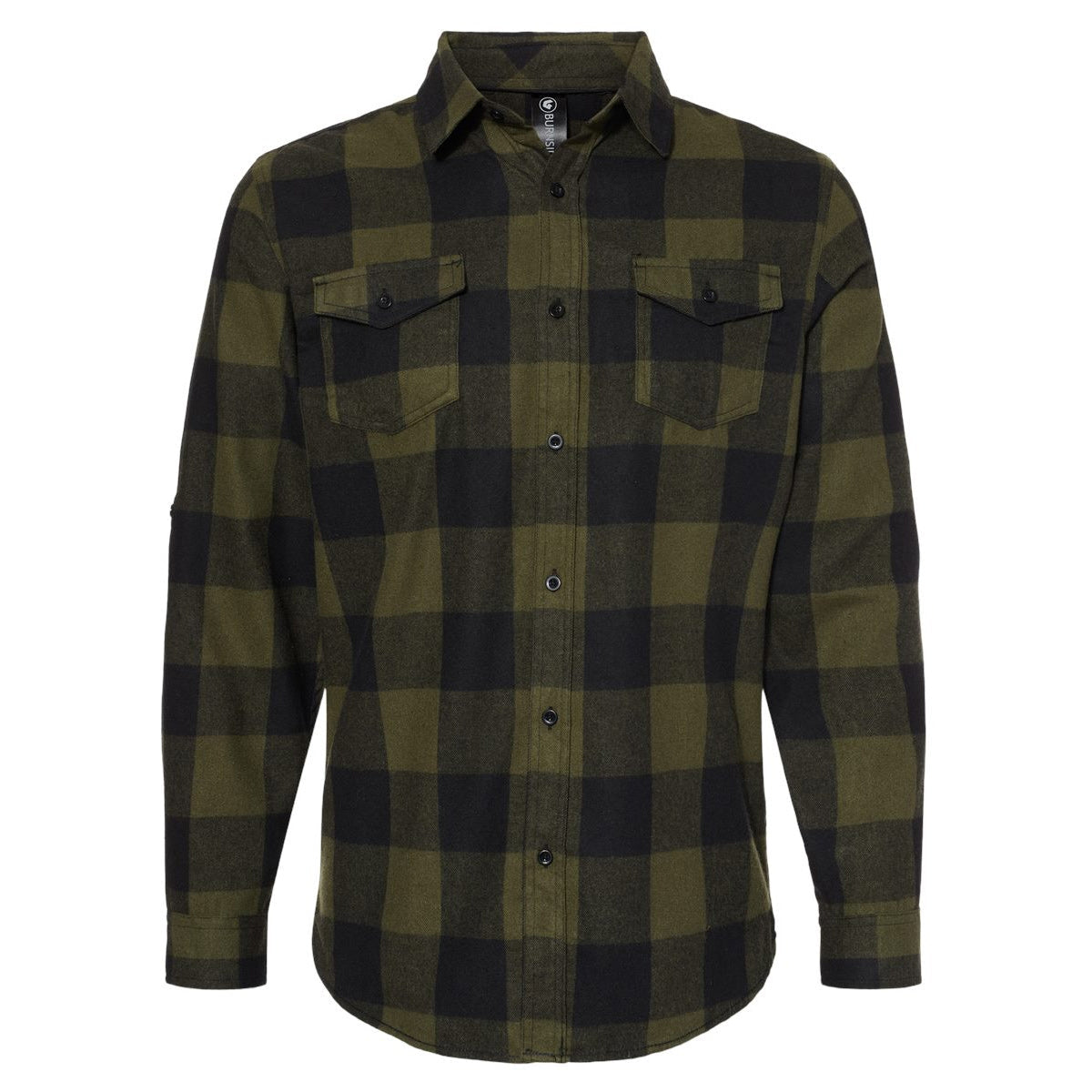 Black/Grey Flannel Shirt - Burnside - Stylish Design