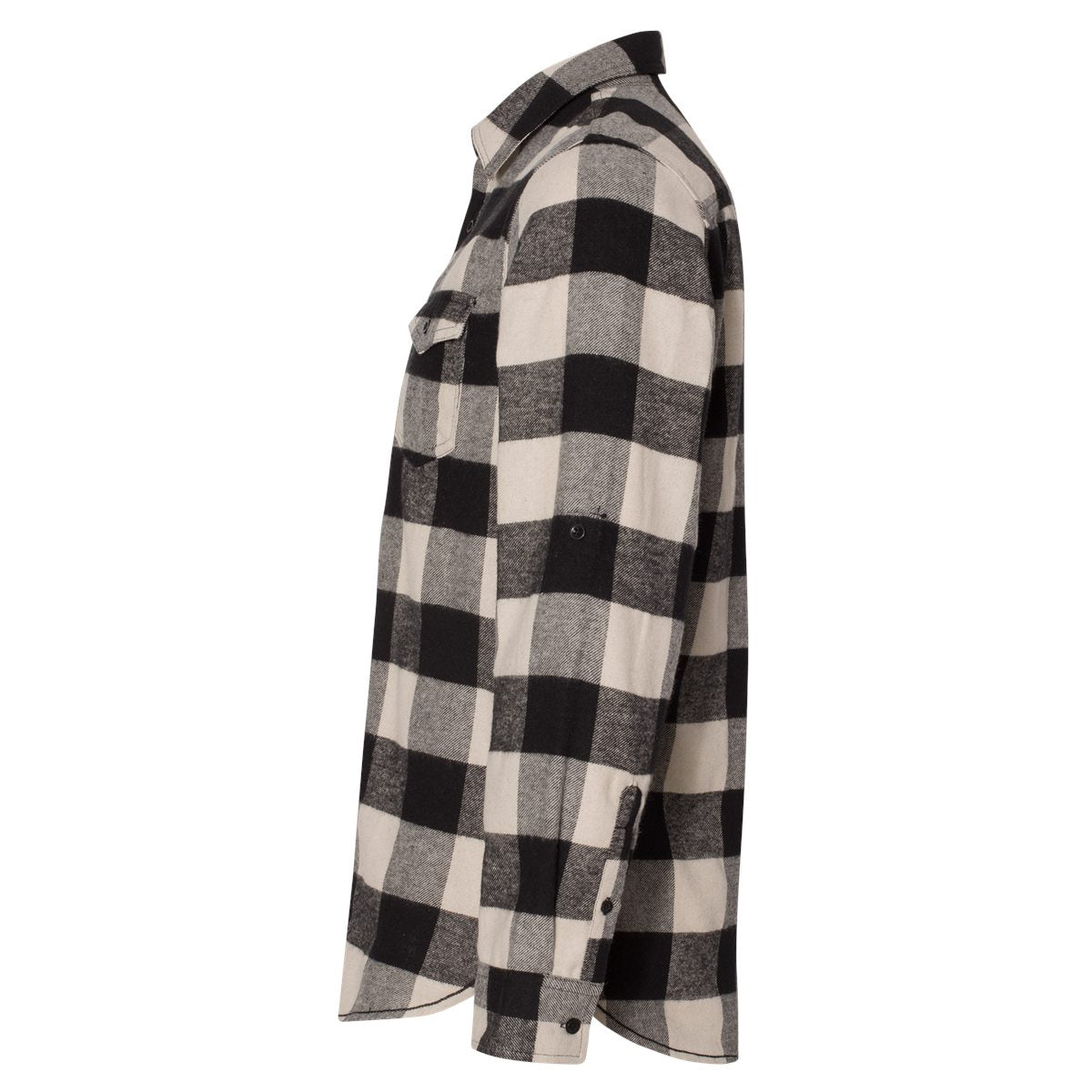 Black/Grey Flannel Shirt - Burnside - Stylish Design