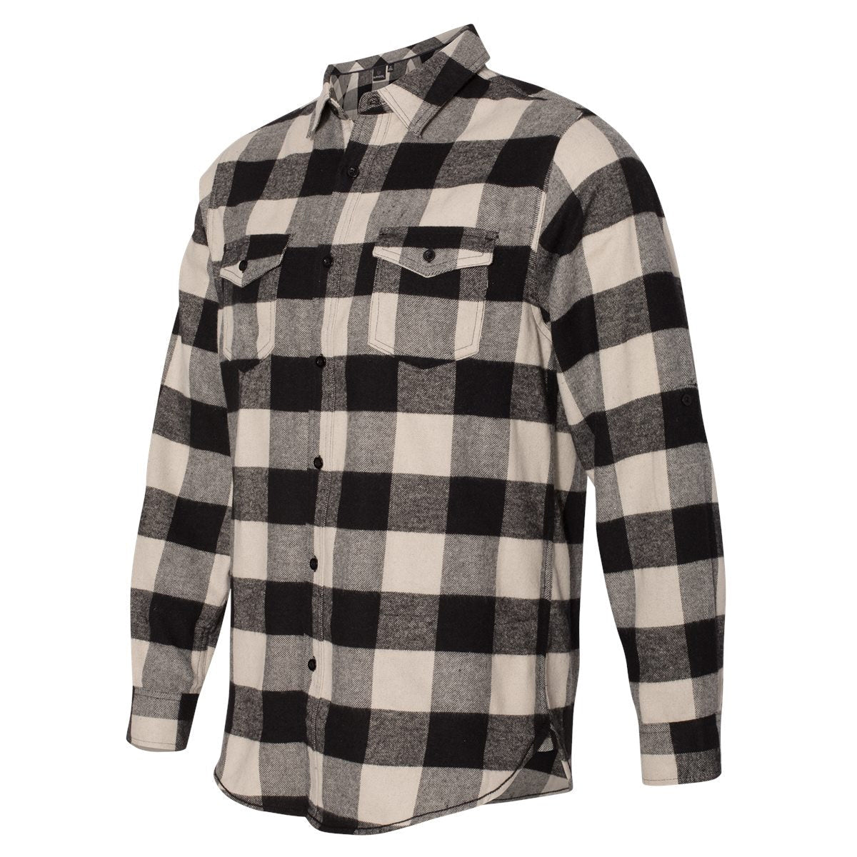 Black/Grey Flannel Shirt - Burnside - Stylish Design